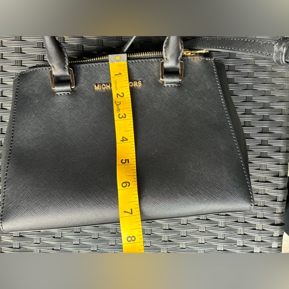 Michael Kors Black Satchel with Gold Accents - Picture 10 of 16